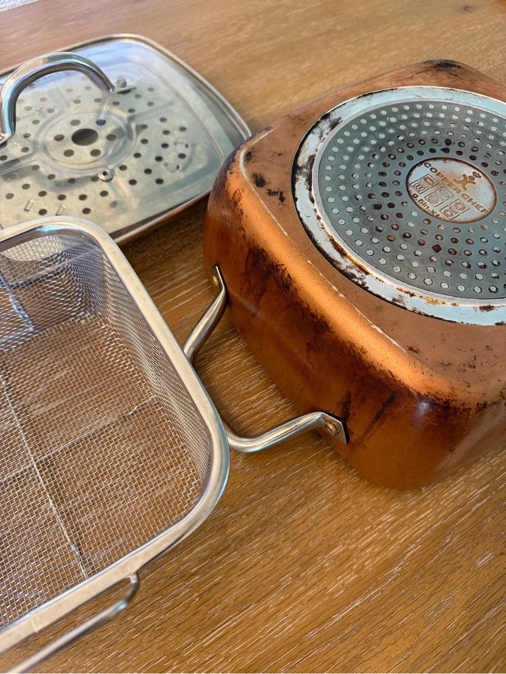 Copper Chef Square Nonstick Frypan with Lid and Accessories
